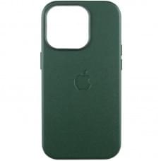 Шкіряний чохол Leather Case (AAA) with MagSafe and Animation для Apple iPhone 15 Pro (6.1") Green