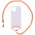 Чохол TPU Crossbody Transparent для Apple iPhone 12 Pro Max (6.7") Персиковий
