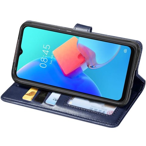 Шкіряний чохол-книжка GETMAN Gallant (PU) для TECNO Spark 8C Синій