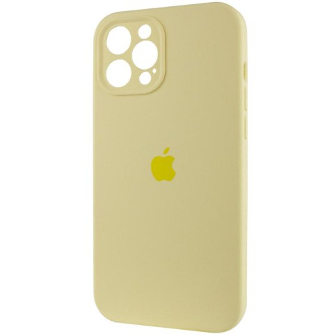 Чохол Silicone Case Full Camera Protective (AA) для Apple iPhone 12 Pro Max (6.7") Жовтий / Mellow Yellow
