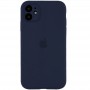 Чохол Silicone Case Full Camera Protective (AA) для Apple iPhone 12 (6.1") Темно-синій / Midnight blue / PVH