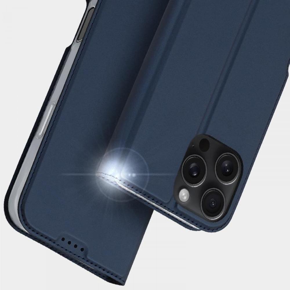 Чохол-книжка Dux Ducis з кишенею для візиток для Apple iPhone 16 Pro Max (6.9") Синій