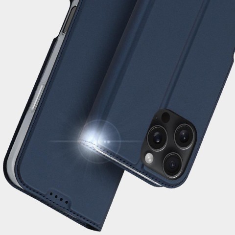 Чохол-книжка Dux Ducis з кишенею для візиток для Apple iPhone 16 Pro Max (6.9") Синій