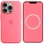 Чохол Silicone case (AAA) with Magsafe and Animation для Apple iPhone 15 Pro Max (6.7") Рожевий / Pink