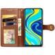 Шкіряний чохол книжка GETMAN Gallant (PU) для Xiaomi Redmi Note 9s / Note 9 Pro / Note 9 Pro Max Коричневий