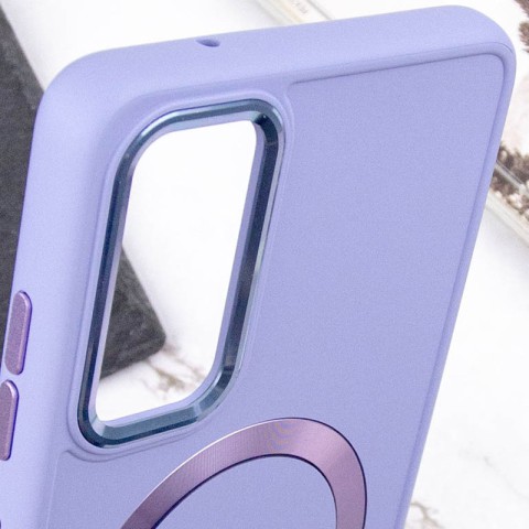 TPU чохол Bonbon Metal Style with MagSafe для Samsung Galaxy A25 5G Бузковий / Dasheen