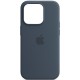 Чохол Silicone case (AAA) with Magsafe and Animation для Apple iPhone 14 Pro Max (6.7") Синій / Storm Blue
