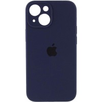 Чохол Silicone Case Full Camera Protective (AA) для Apple iPhone 15 (6.1") Темно-синій / Midnight blue