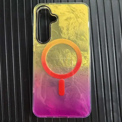 Чохол TPU Shiny Mountain (MagFit) для Samsung Galaxy S25 FE Yellow / Pink