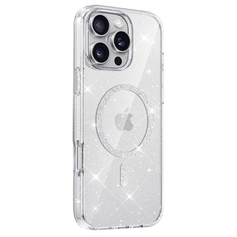 Чохол TPU Eclipse Sparkle (MagFit) для Apple iPhone 16 Pro (6.3") Clear