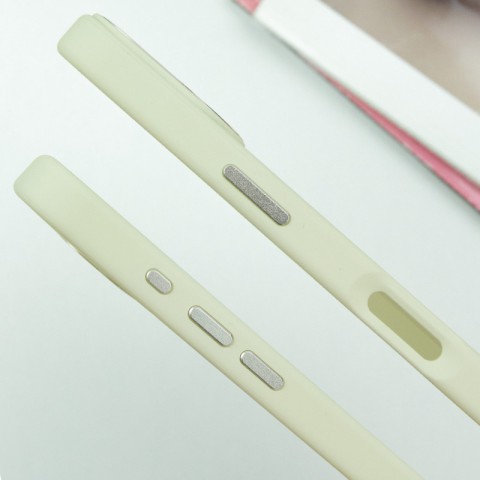 TPU чохол Bonbon Metal Style with MagSafe для Apple iPhone 16 (6.1") Білий / White