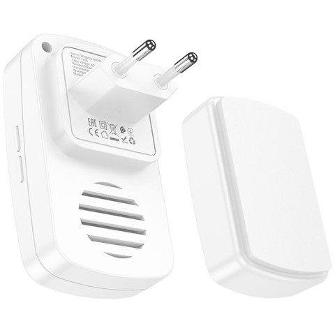 Дверний звонок Hoco HI26 EcoBell self-powered wireless doorbell White