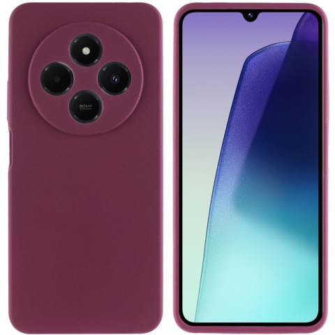 Чохол Silicone Cover Lakshmi Full Camera (AAA) для Xiaomi Redmi 14C / Poco C75 Бордовий / Plum