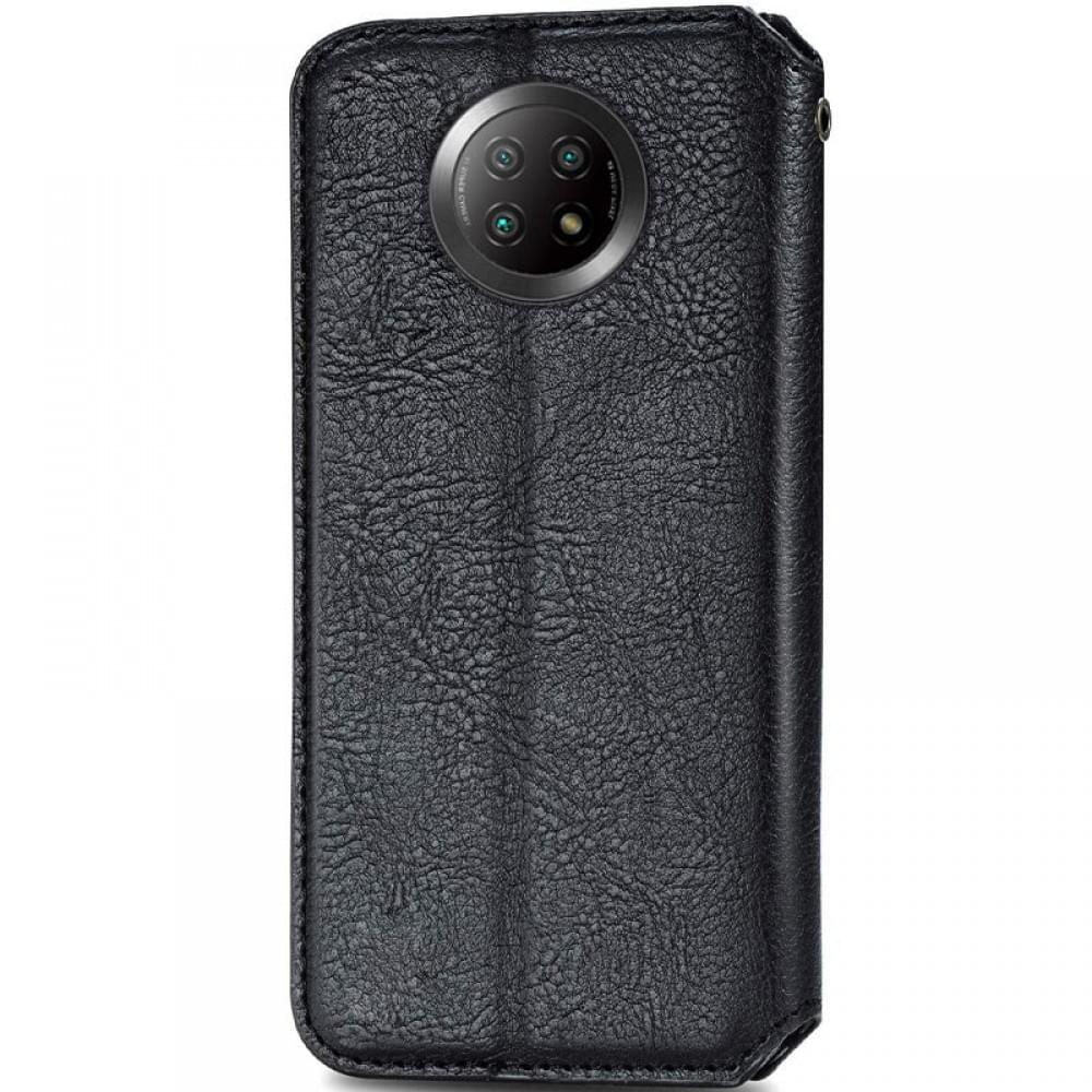 Шкіряний чохол-книжка GETMAN Cubic (PU) для Xiaomi Redmi Note 9 5G / Note 9T Чорний