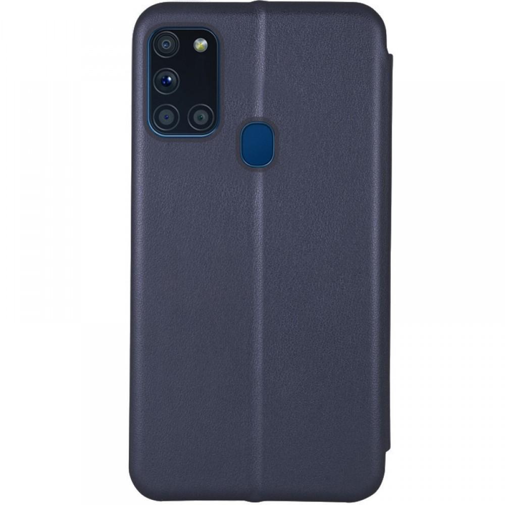Шкіряний чохол-книжка Classy для Samsung Galaxy A21s Темно-синій Шкіряний чохол-книжка Classy для Samsung Galaxy A21s Темно-синій