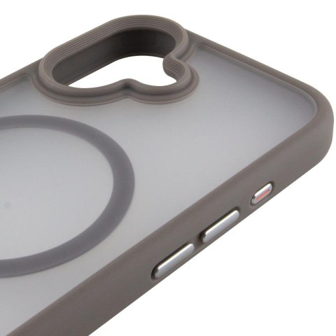 TPU+PC чохол Metal Buttons with MagSafe для Apple iPhone 17 (6.3") Сірий / Grey