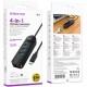 Перехідник Borofone DH6 Erudite 4in1 Gigabit Ethernet (Type-C to USB3.0*3+RJ45) (0.2m) Black