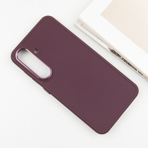 TPU чохол Bonbon Metal Style для Samsung Galaxy S23+ Бордовий / Plum