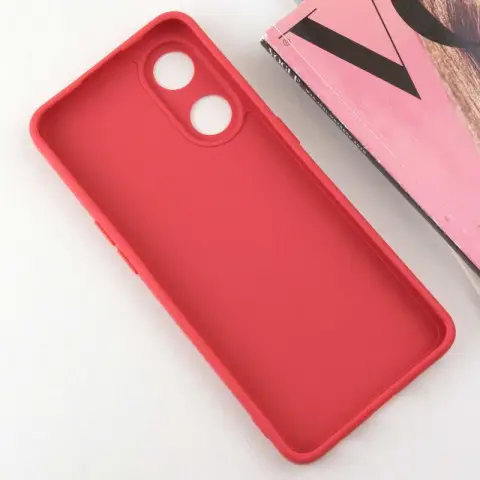 Силіконовий чохол Candy Full Camera для Oppo Reno 8 T 4G Червоний / Camellia