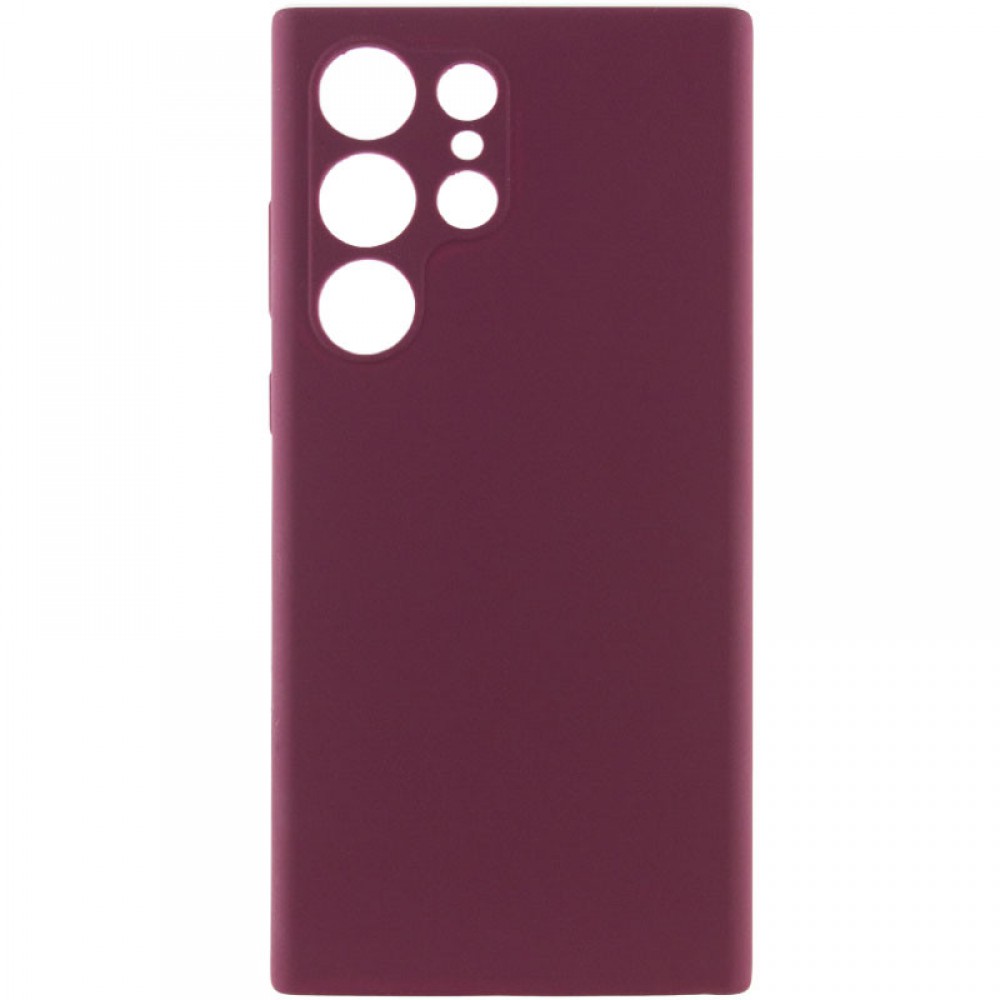 Чохол Silicone Cover Lakshmi Full Camera (AAA) для Samsung Galaxy S23 Ultra Бордовий / Plum