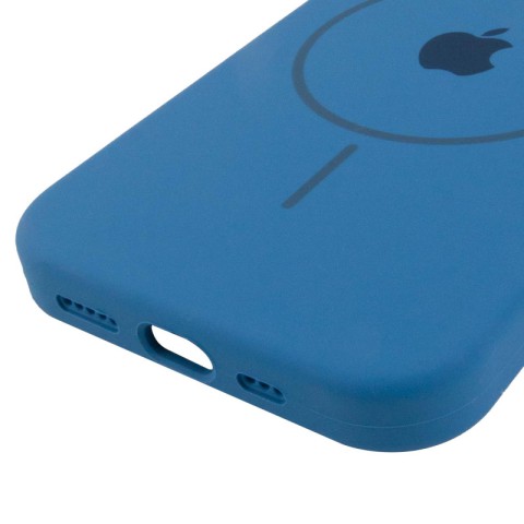 Чохол Silicone Case Full Protective (AA) with MagSafe для Apple iPhone 15 Plus (6.7") Синій / Denim Blue