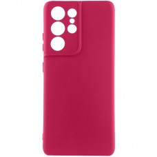 Чохол Silicone Cover Ummi Lakshmi Full Camera (AA) для Samsung Galaxy S22 Ultra Бордовий / Marsala