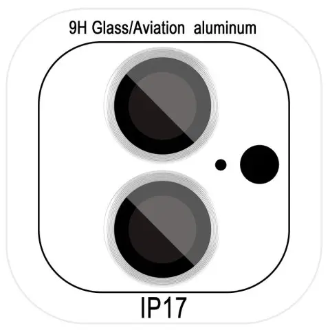 Захисне скло Metal Classic на камеру (у упак.) для Apple iPhone 17 (6.3") Срібний / Silver