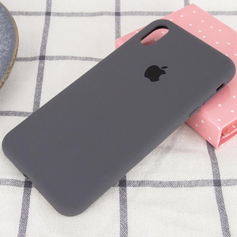 Чохол Silicone Case Full Protective (AA) для Apple iPhone X / XS (5.8") Сірий / Dark Gray