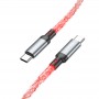 Дата кабель Hoco U112 Shine Type-C to Type-C 60W (1m) Gray