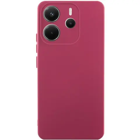 Чохол TPU GETMAN Liquid Silk Full Camera для Xiaomi Redmi Note 14 4G (Int. version) Бордовий / Marsala