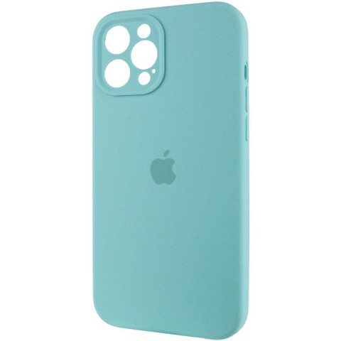 Чохол Silicone Case Full Camera Protective (AA) для Apple iPhone 12 Pro Max (6.7") Бірюзовий / Marine Green