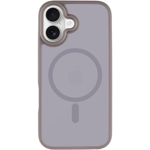 TPU+PC чохол Metal Buttons with MagSafe для Apple iPhone 17 (6.3") Сірий / Grey