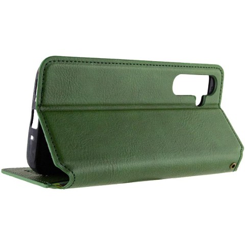 Шкіряний чохол-книжка GETMAN Cubic (PU) для Samsung Galaxy A57 5G Зелений