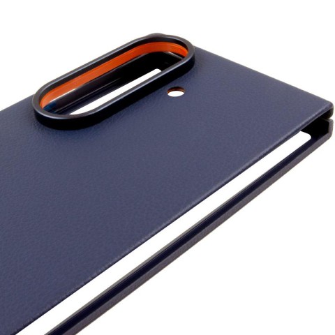 Шкіряний чохол Leather Case (AAA) для Samsung Galaxy Z Fold7 Navy