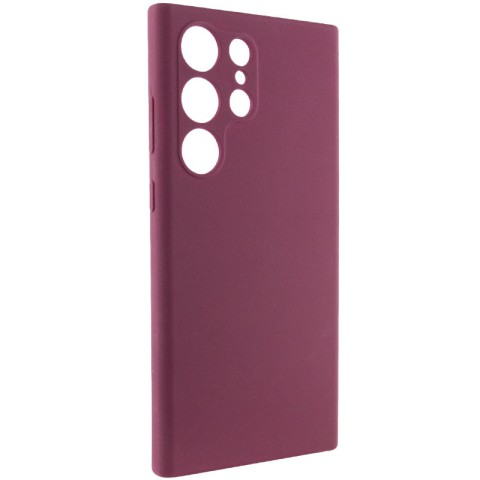Чохол Silicone Cover Lakshmi Full Camera (AAA) для Samsung Galaxy S23 Ultra Бордовий / Plum