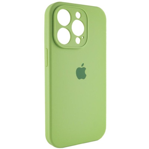 Чохол Silicone Case Full Camera Protective (AA) для Apple iPhone 15 Pro Max (6.7") М'ятний / Mint