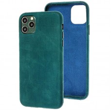 Шкіряний чохол Croco Leather для Apple iPhone 11 Pro (5.8") Green