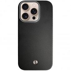 Чохол PC+Leather SGP with MagSafe для Apple iPhone 15 Pro Max (6.7") Carbon