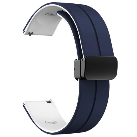Силіконовий ремінець Classy для Smart Watch 20mm Blue / White