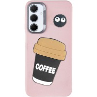 Чохол TPU Leather Toys для Samsung Galaxy A36 5G / A56 5G Coffee / Pink