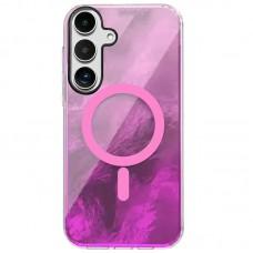 Чохол TPU Shiny Mountain (MagFit) для Samsung Galaxy S24 Pink