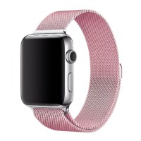 Ремінець Milanese Loop Design для Apple Watch 42(ser.1-3)/44/45/46/49mm Rose Pink