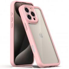TPU чохол Transparent + Colour 1,5mm для Apple iPhone 16 Pro (6.3") Pink