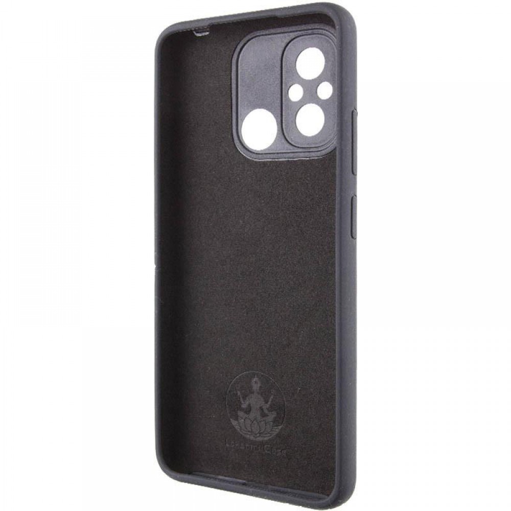 Чохол Silicone Cover Lakshmi Full Camera (AA) with logo для Xiaomi Redmi 12C / Poco C55 Чорний / Black