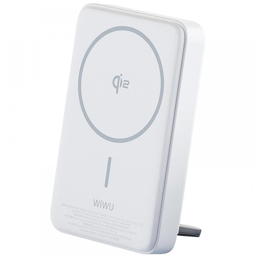 Портативний ЗП Power Bank WIWU Wi-P031 Magnetic з БЗП Qi2 30W 10000 mAh White