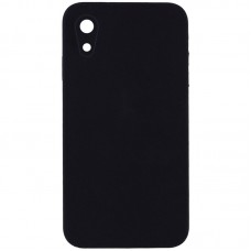 Silicone Case Square Full Camera Protective (AA) NOLOGO для Apple iPhone XR (6.1") Чорний / Black