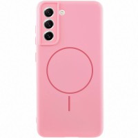 Чохол Silicone Cover Lakshmi Full Camera (AA) with MagFit для Samsung Galaxy S21 FE Рожевий / Light pink