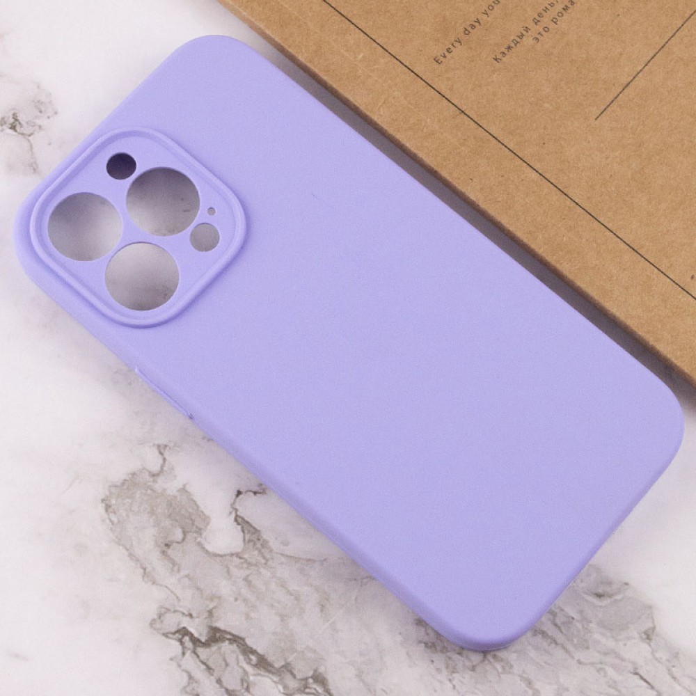 Чохол Silicone Case Full Camera Protective (AA) NO LOGO для Apple iPhone 13 Pro Max (6.7") Бузковий / Dasheen Чохол Silicone Case Full Camera Protective (AA) NO LOGO для Apple iPhone 13 Pro Max (6.7") Бузковий / Dasheen