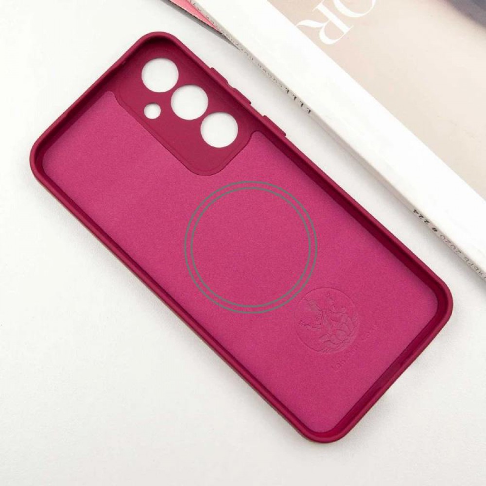 Чохол Silicone Cover Lakshmi Full Camera (AA) with MagFit для Samsung Galaxy S24 FE Червоний / Rose Red