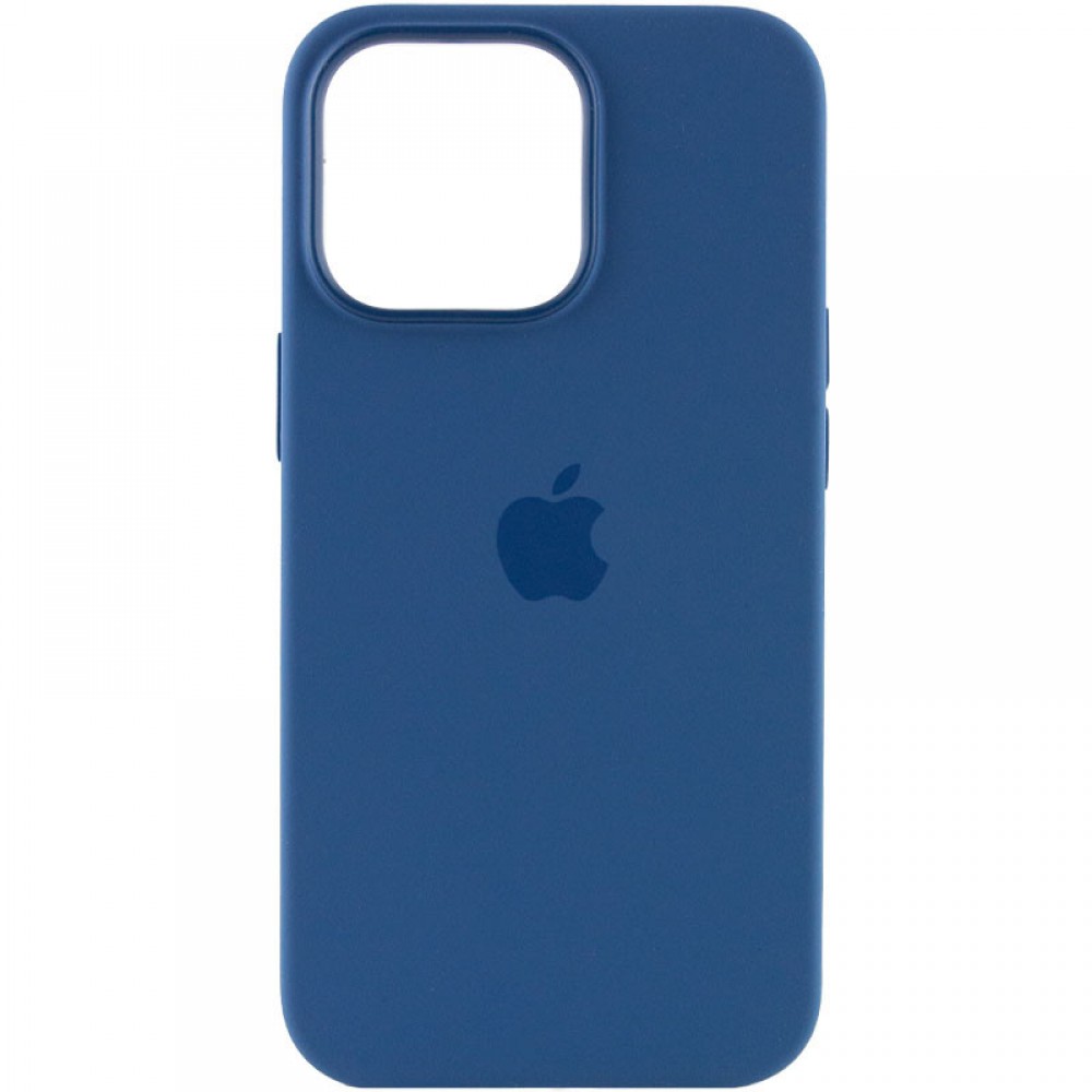 Чохол Silicone case (AAA) with Magsafe and Animation для Apple iPhone 13 Pro Max (6.7") Синій / Blue Jay